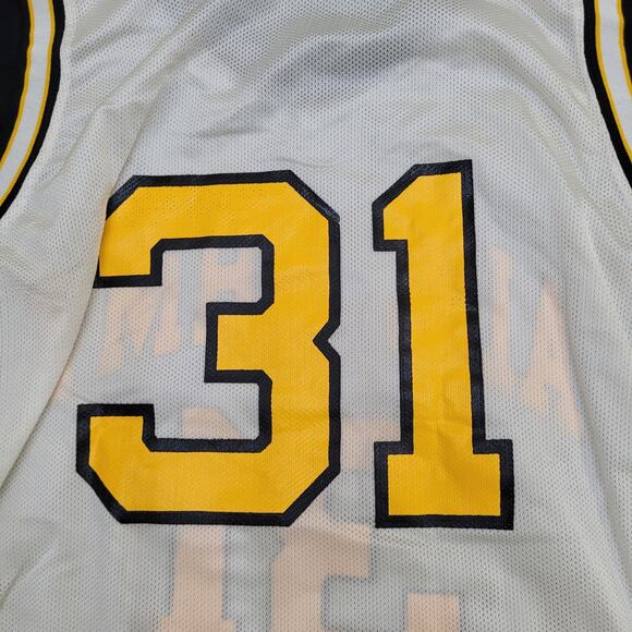 Vintage 90s Champion Mesh Basketball Tank-Top M/L 20x30 Ivory All-Army - Picture 12 of 14